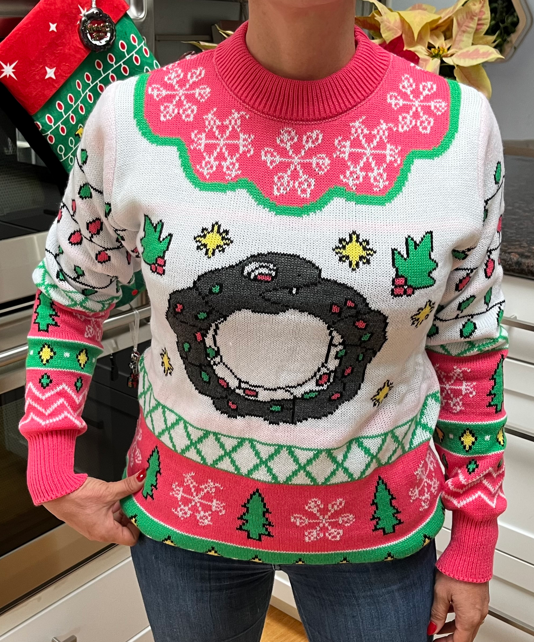 MetaZoo Ugly Christmas Sweater - Hoop Snake